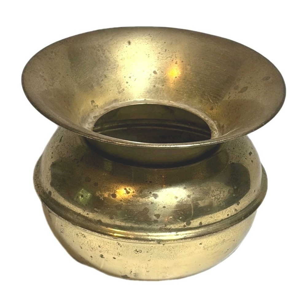 VINTAGE Made in England Brass Bowl or Spittoon - Brass Metal Decor